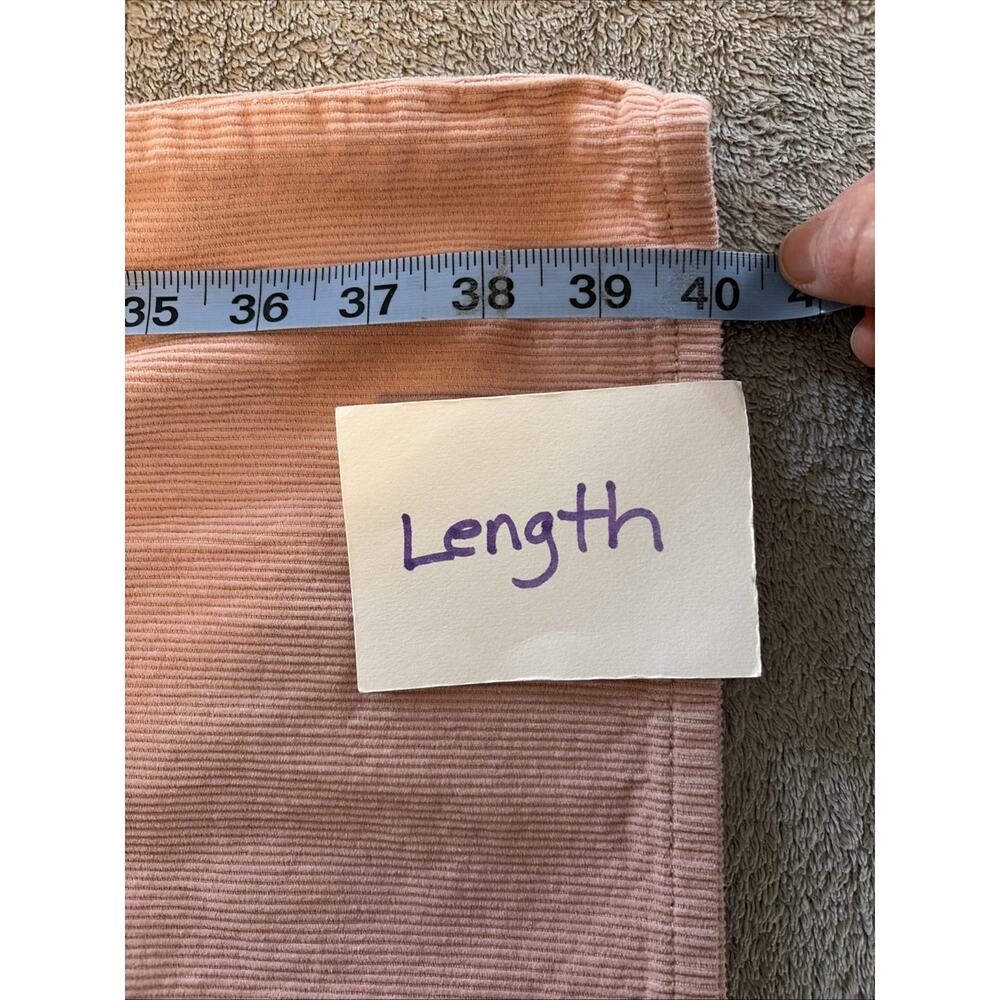 PacSun High Rise Wide Leg Corduroy Pants Jeans 24 Button Fly Peach Blush - Picture 9 of 11